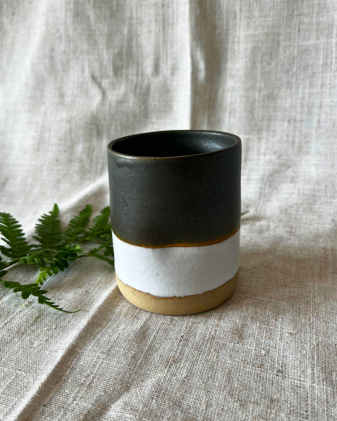 Handmade Forest Beech Ceramic Dimpled Tumbler