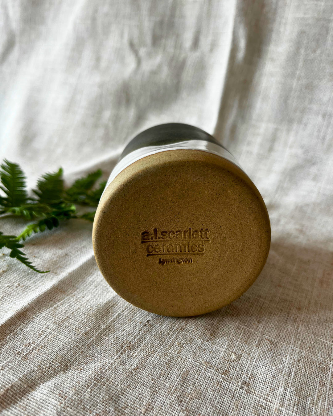 Handmade Forest Beech Ceramic Dimpled Tumbler