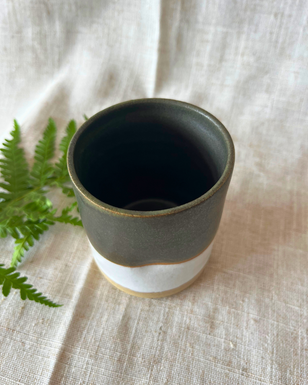 Handmade Forest Beech Ceramic Dimpled Tumbler