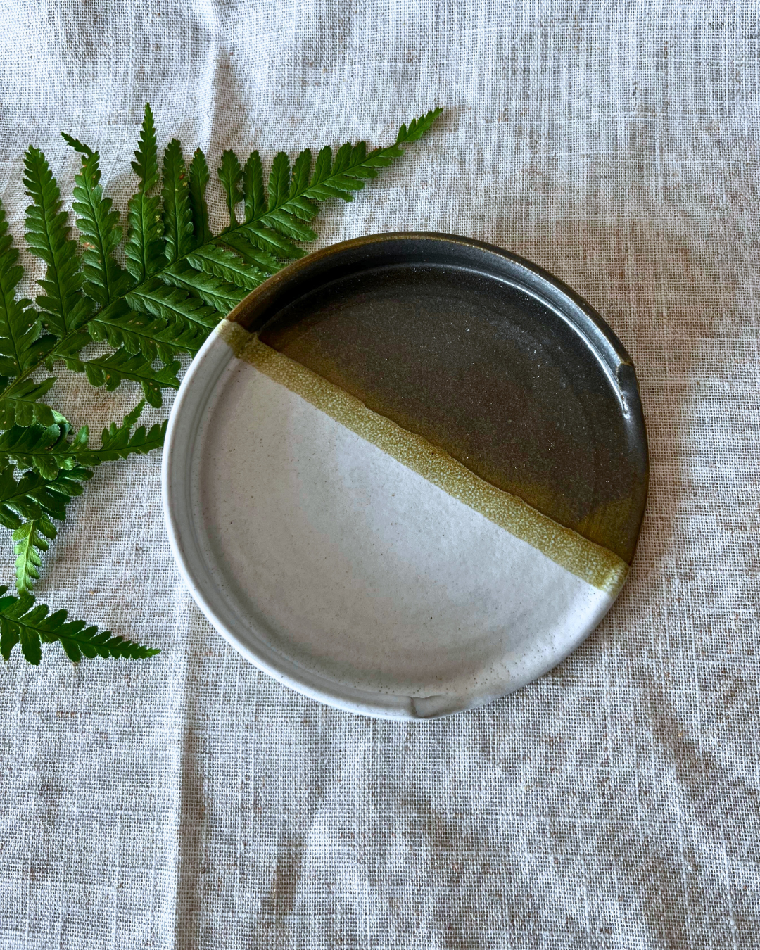 Handmade Forest style Ceramic spoon rest