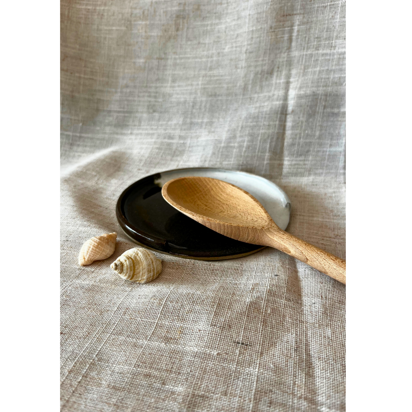 Handmade Ceramic Spoon Rest, Ceramic utensil rest, Coastal Kitchen Decor, UK Made