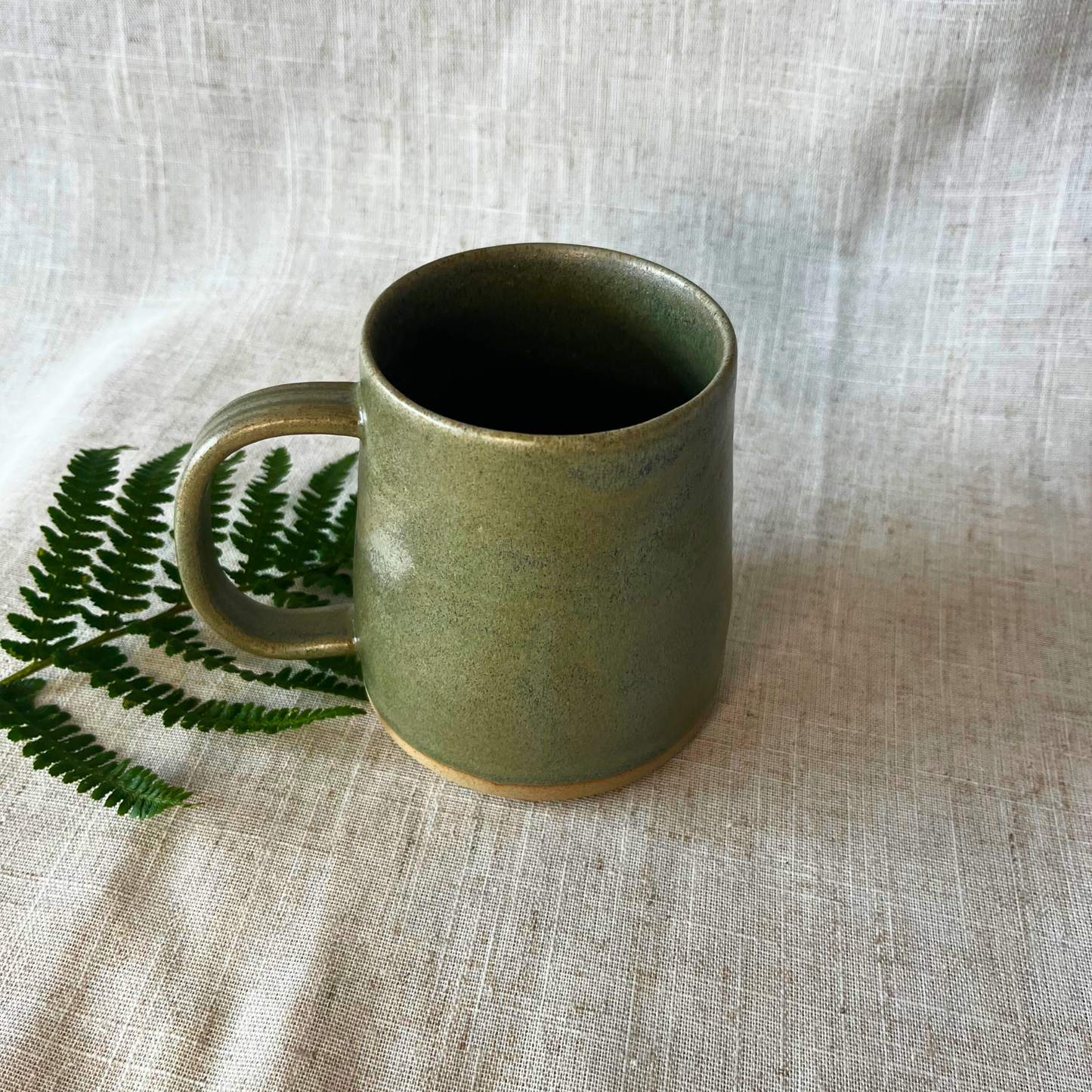 Handmade Forest Moss Ceramic Tankard