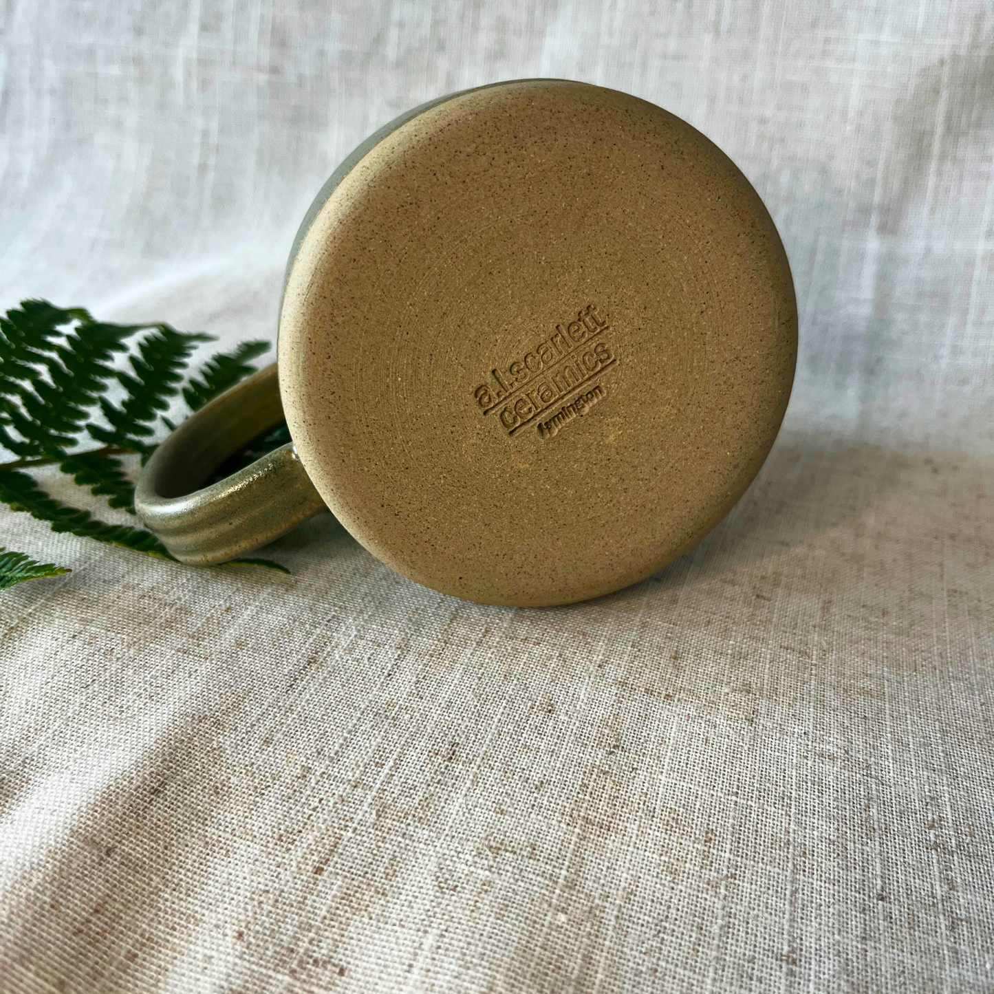 Handmade Forest Moss Ceramic Tankard