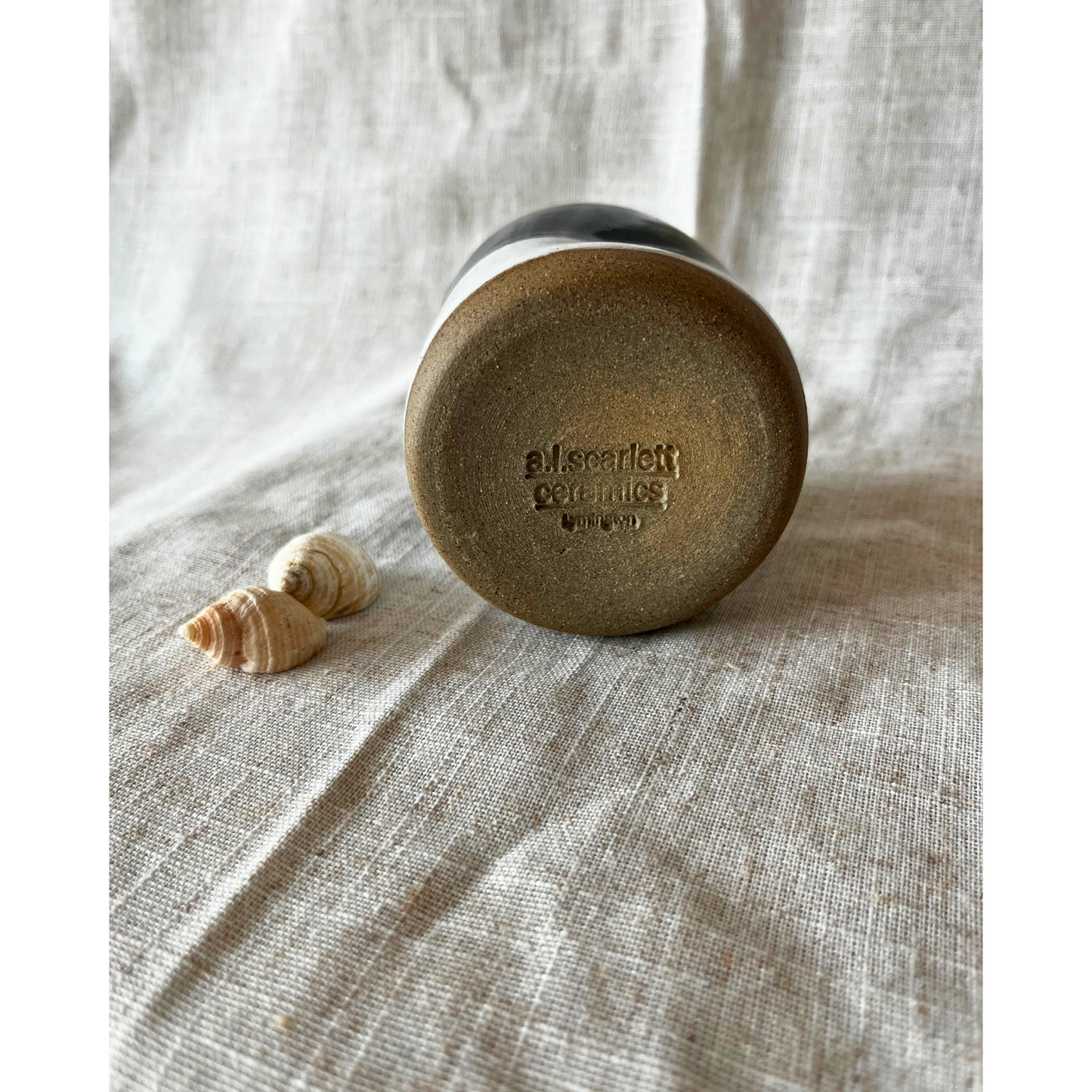 Handmade Coastal Harbour Ceramic Dimpled Tumbler