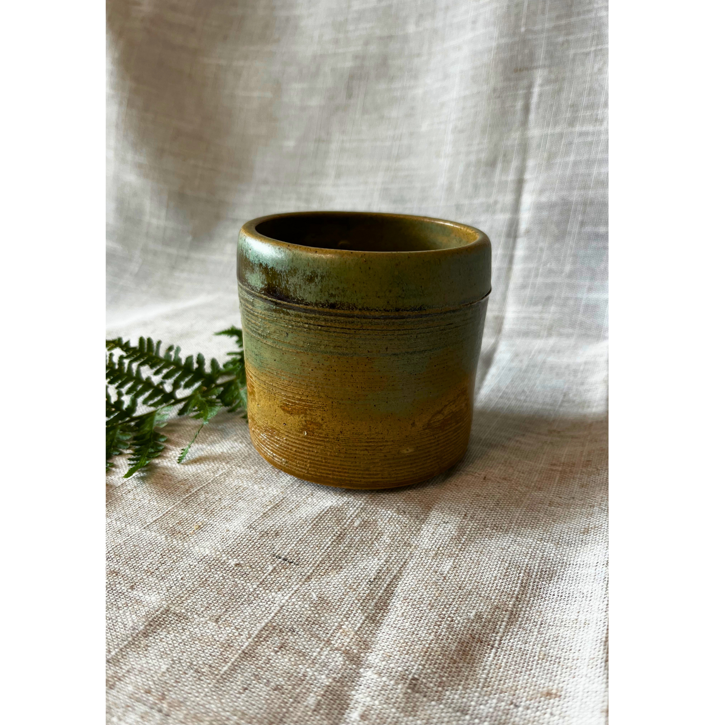 Handmade ceramic cup, Ceramic flat white tumbler, Rustic ceramic cup, Made in the UK