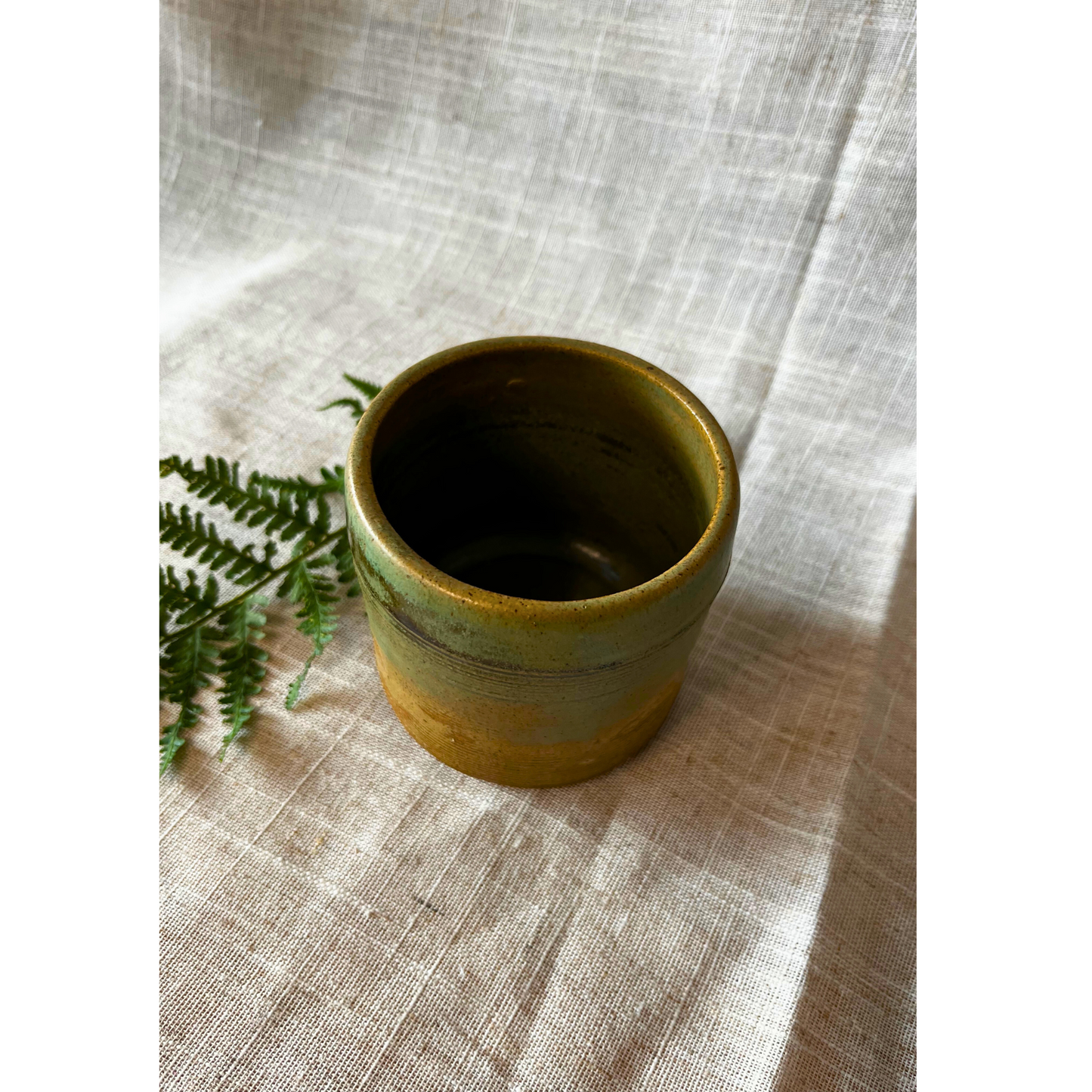 Handmade ceramic cup, Ceramic flat white tumbler, Rustic ceramic cup, Made in the UK