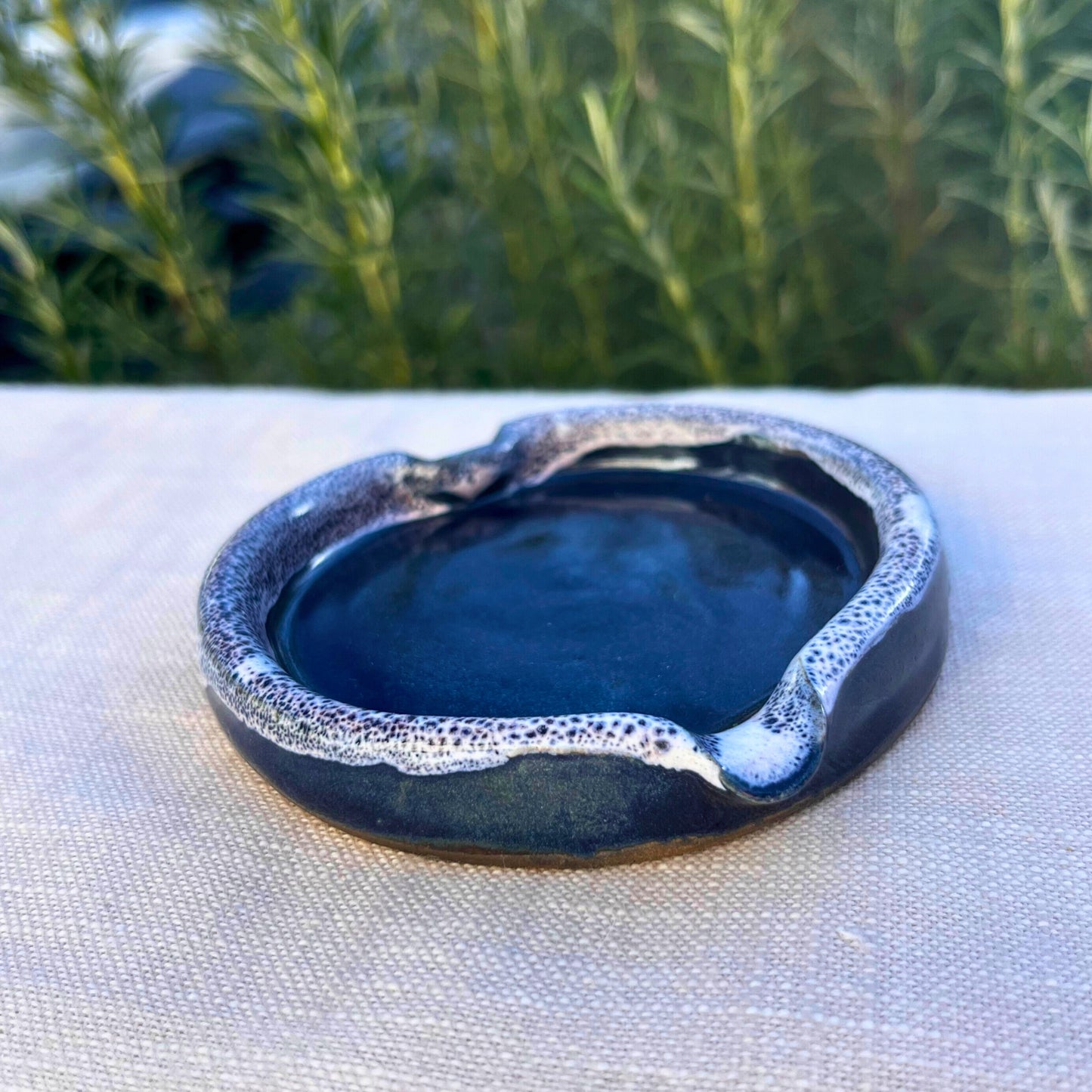 coastal trinket dish, handmade ceramic trinket dish, ceramic jewellery holder, tea bag dish