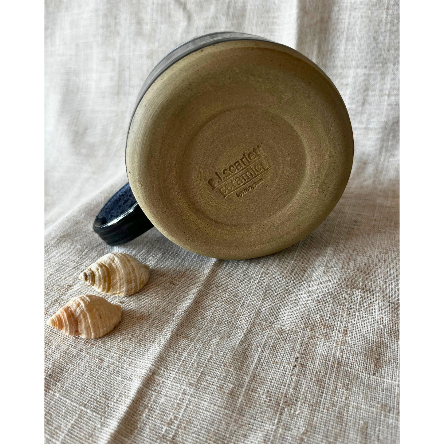 Handmade Coastal Sea Foam Ceramic Mug