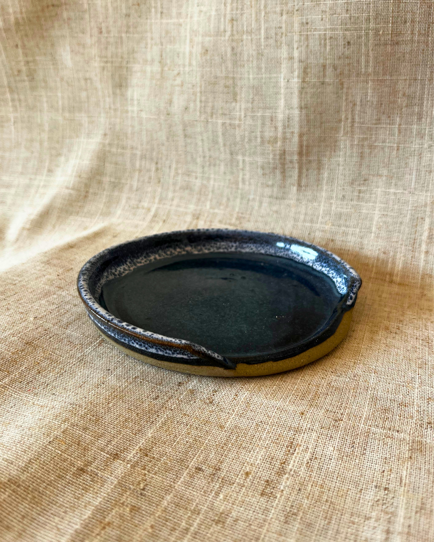 Handmade Ceramic Spoon Rest, Ceramic utensil rest, Coastal Kitchen Decor, UK Made