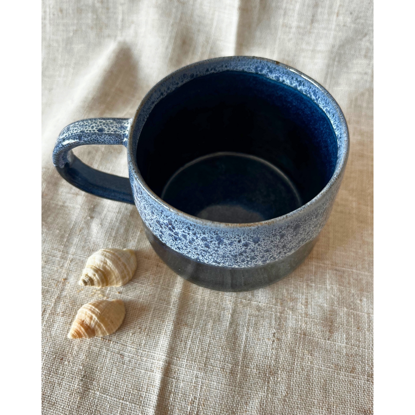 Handmade Coastal Sea Foam Ceramic Mug