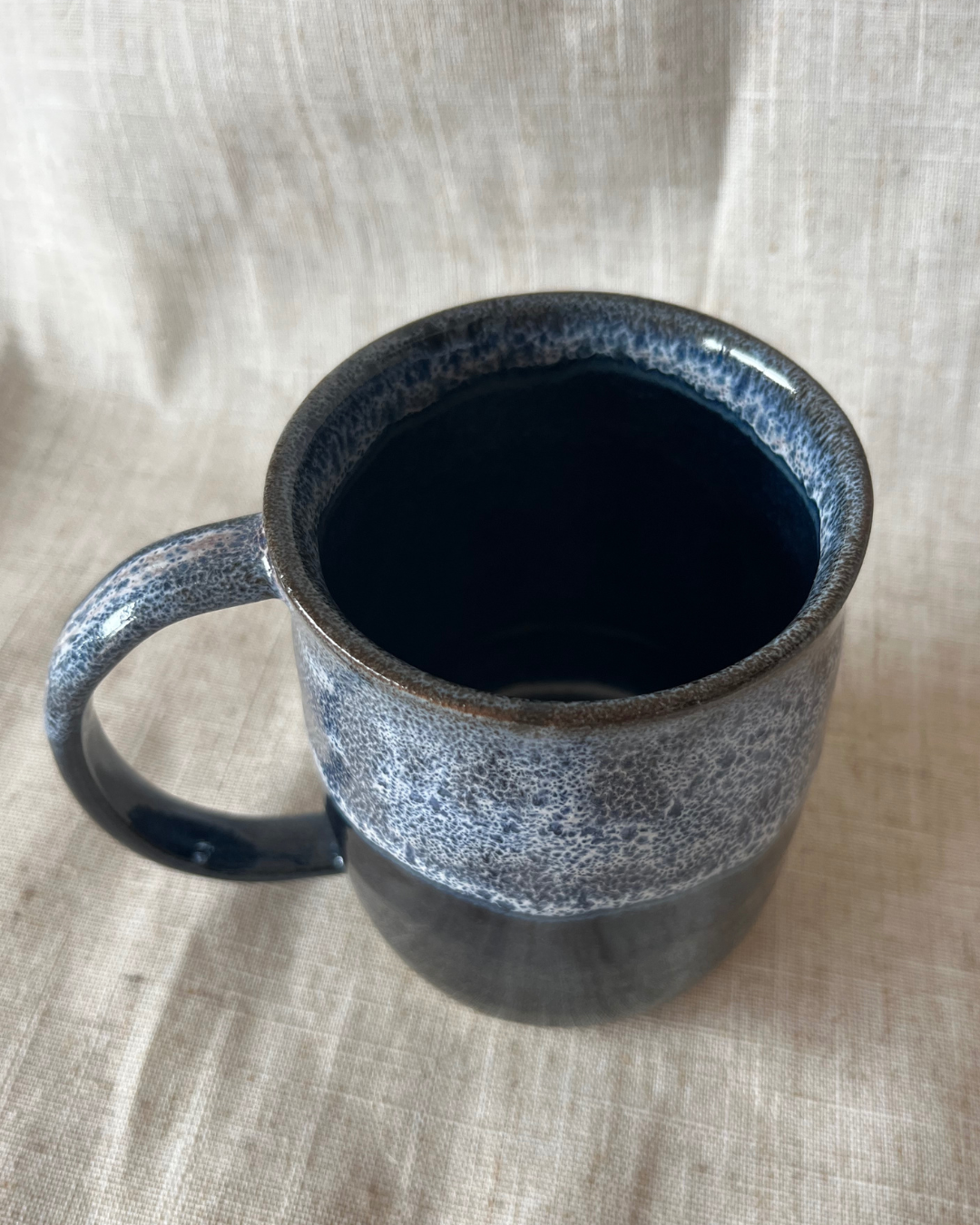 Handmade Coastal Sea Foam Ceramic Tankard
