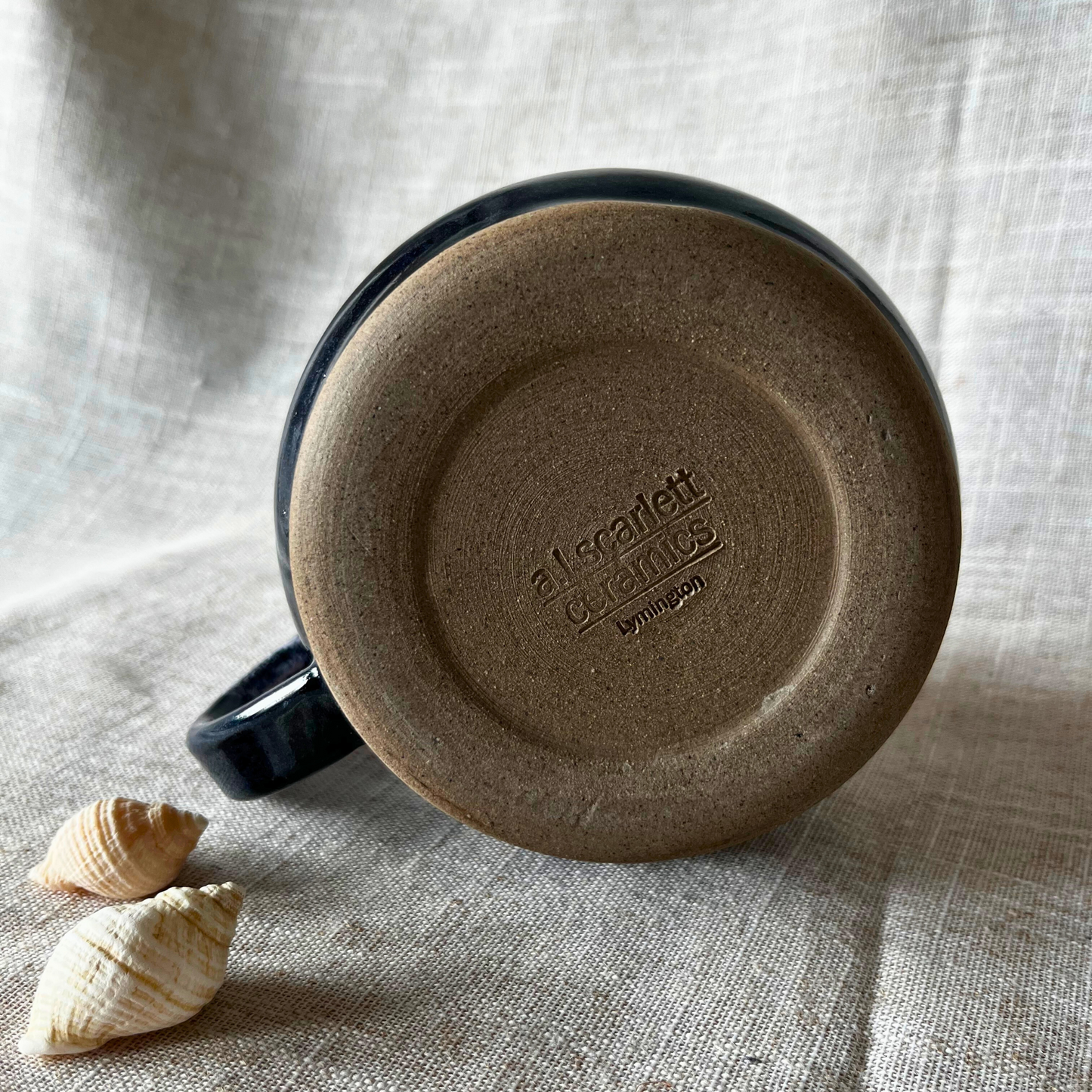 Ceramic Soup mug, large ceramic coffee mug, ocean themed gift, UK Made