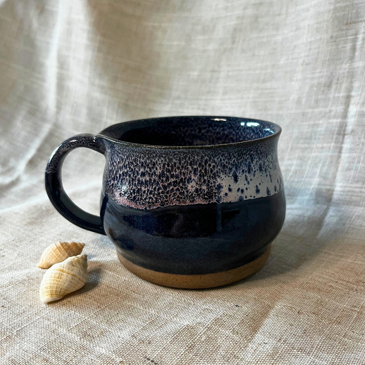 Ceramic Soup mug, large ceramic coffee mug, ocean themed gift, UK Made
