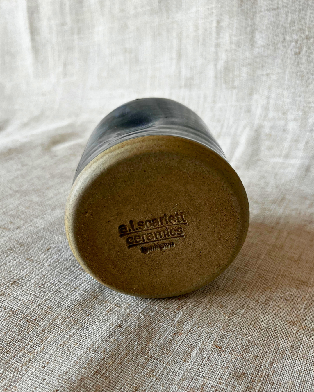 Handmade Coastal Twilight Ceramic Dimpled Tumbler