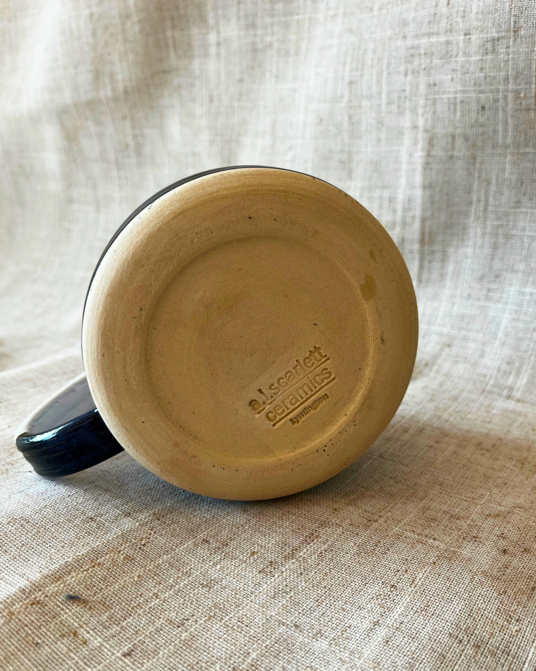 Handmade ceramic mug, blue and white mugs, coastal gift, UK made