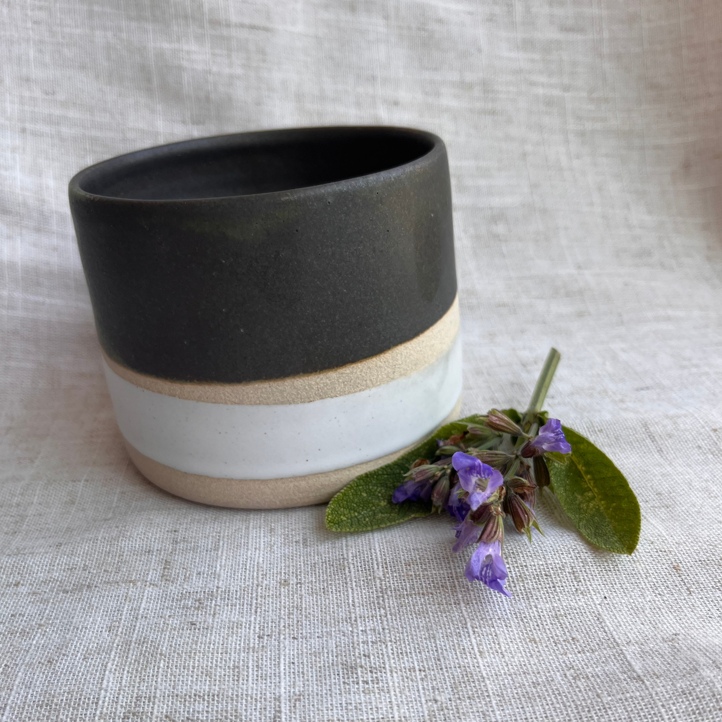 Forest Handmade Ceramic Mug Green & White