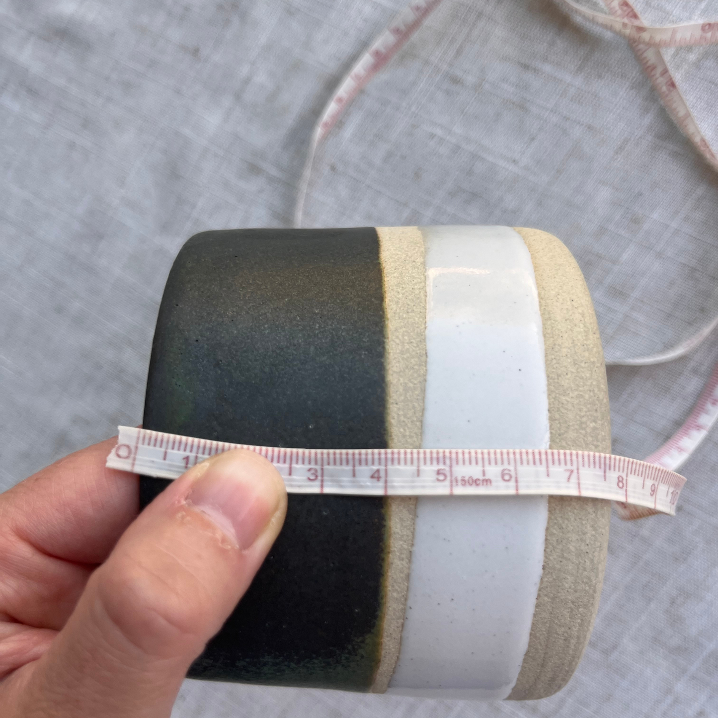 Forest Handmade Ceramic Mug Green & White