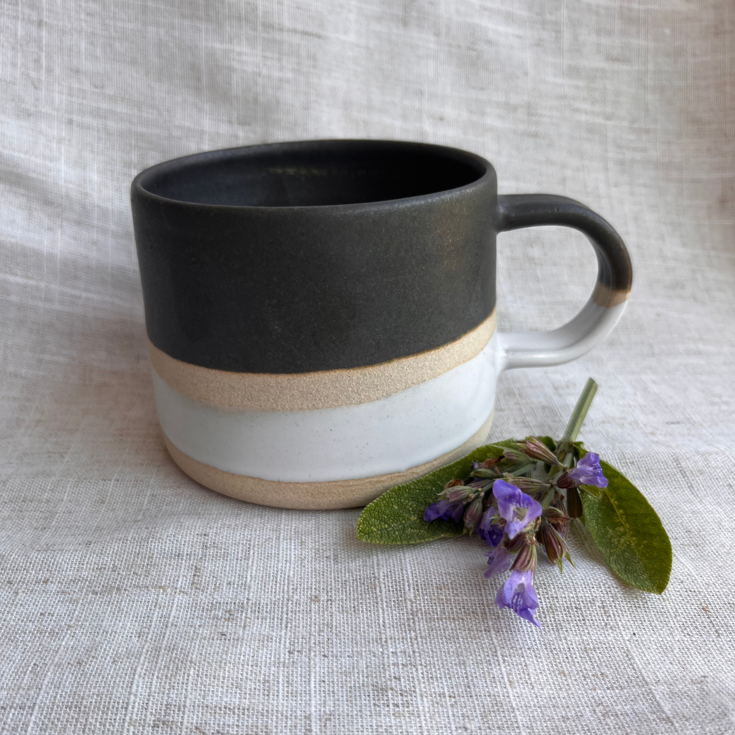 Forest Handmade Ceramic Mug Green & White