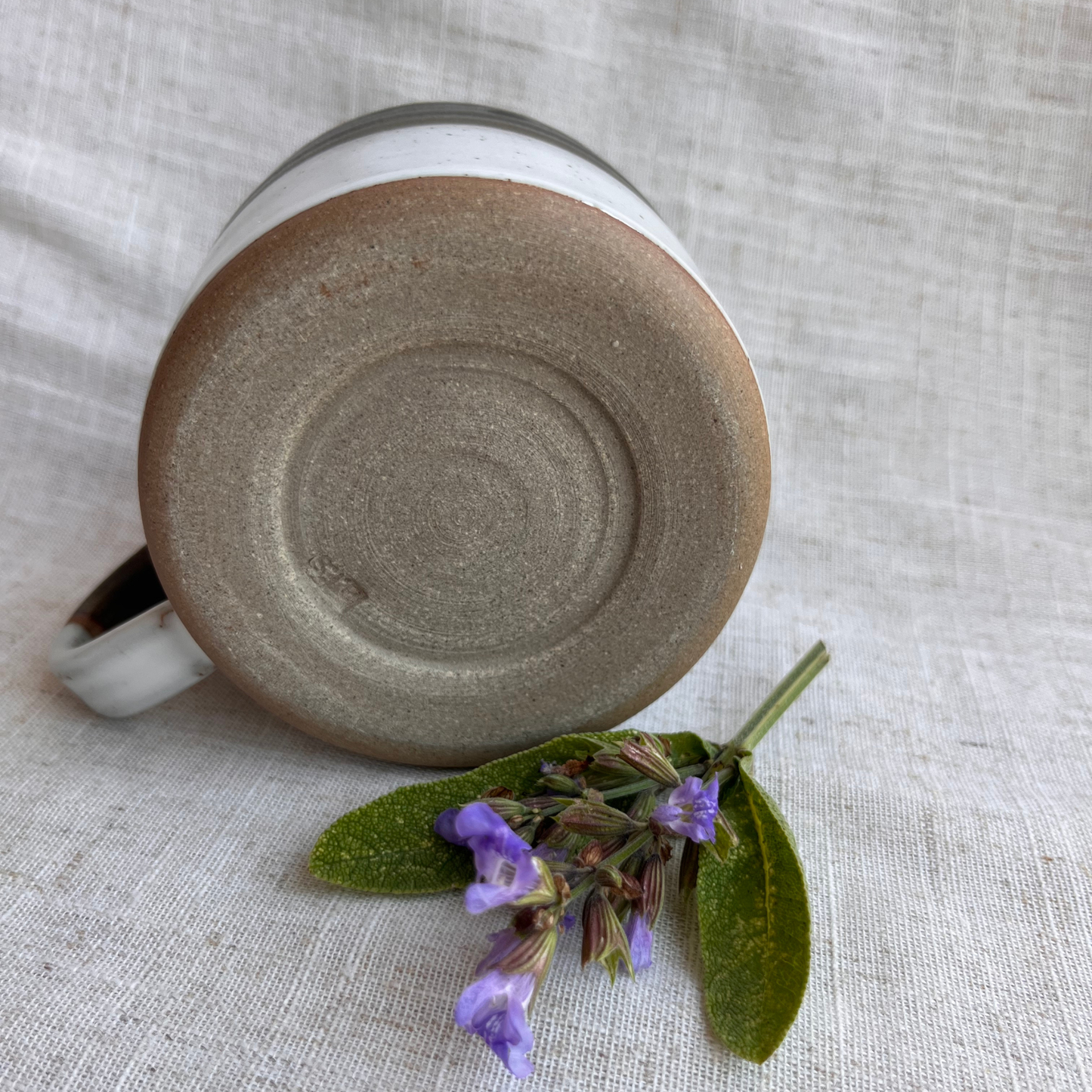 Forest Handmade Ceramic Mug Green & White