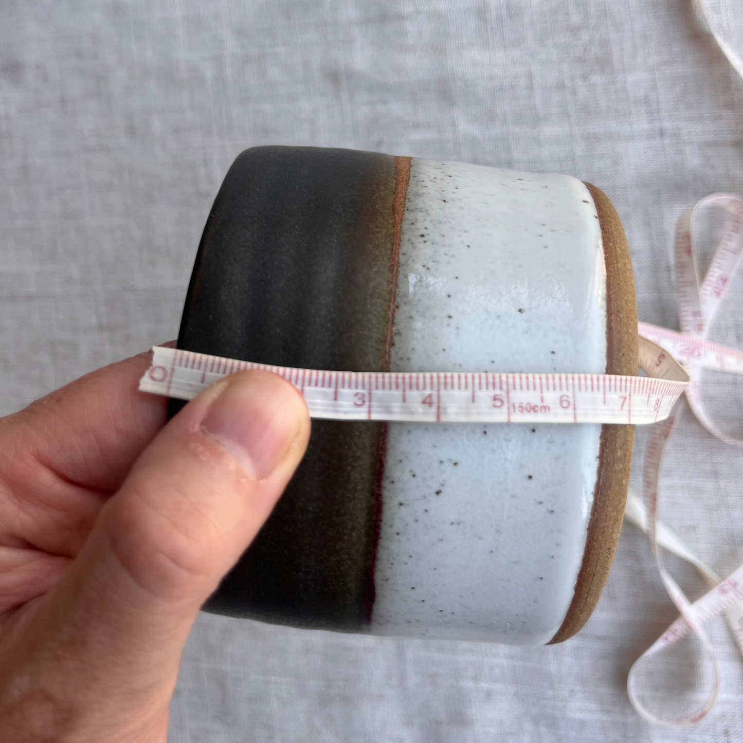 Forest Handmade Ceramic Mug Green & White
