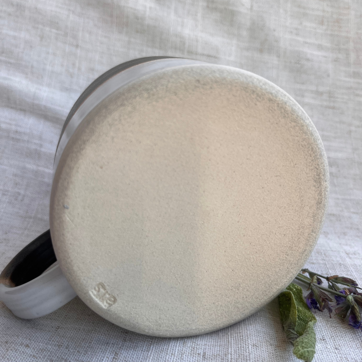 Forest Handmade Ceramic Mug Green & White