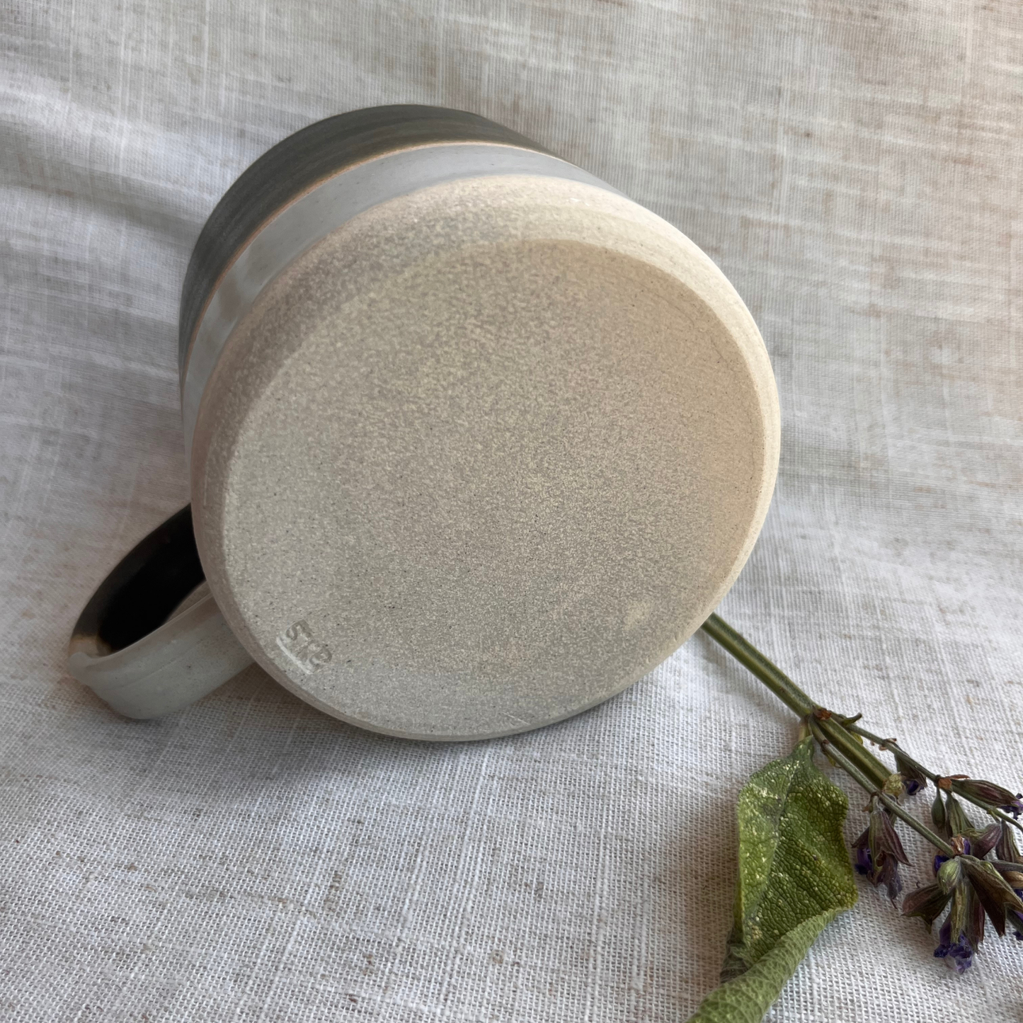 Forest Handmade Ceramic Mug Green & White