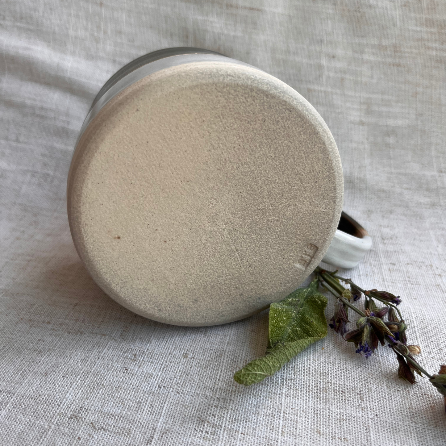 Forest Handmade Ceramic Mug Green & White