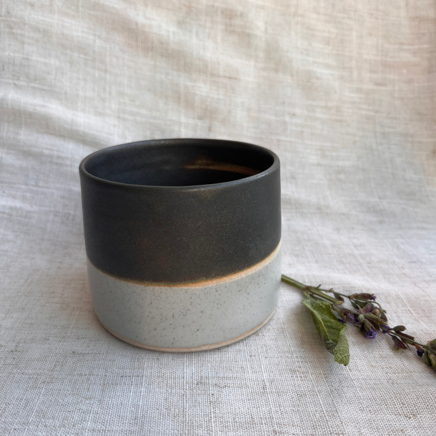 Forest Handmade Ceramic Mug Green & White