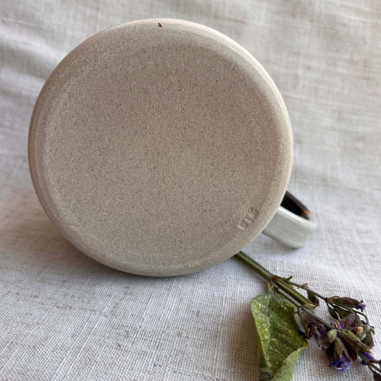 Forest Handmade Ceramic Mug Green & White