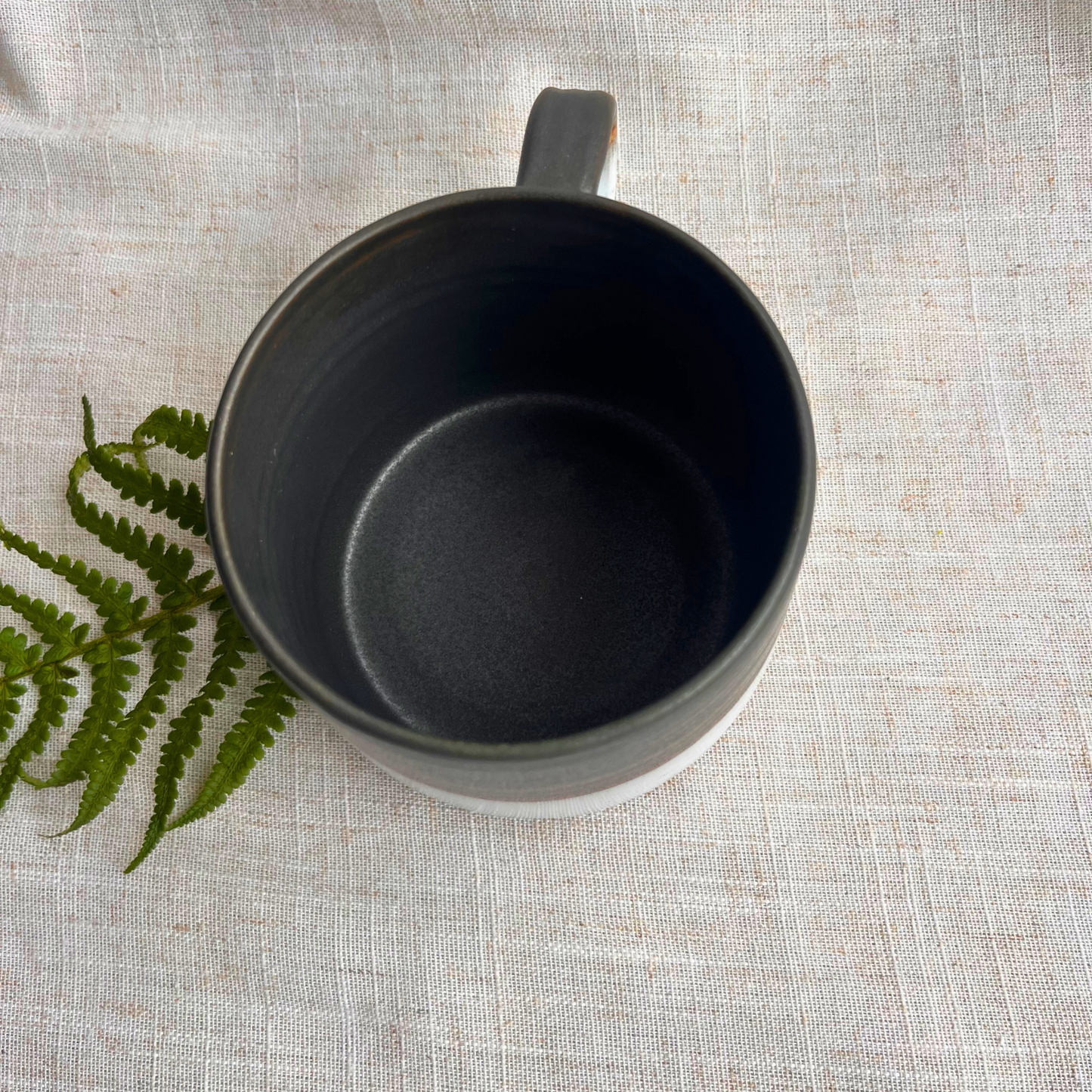 Forest Handmade Ceramic Mug Green & White