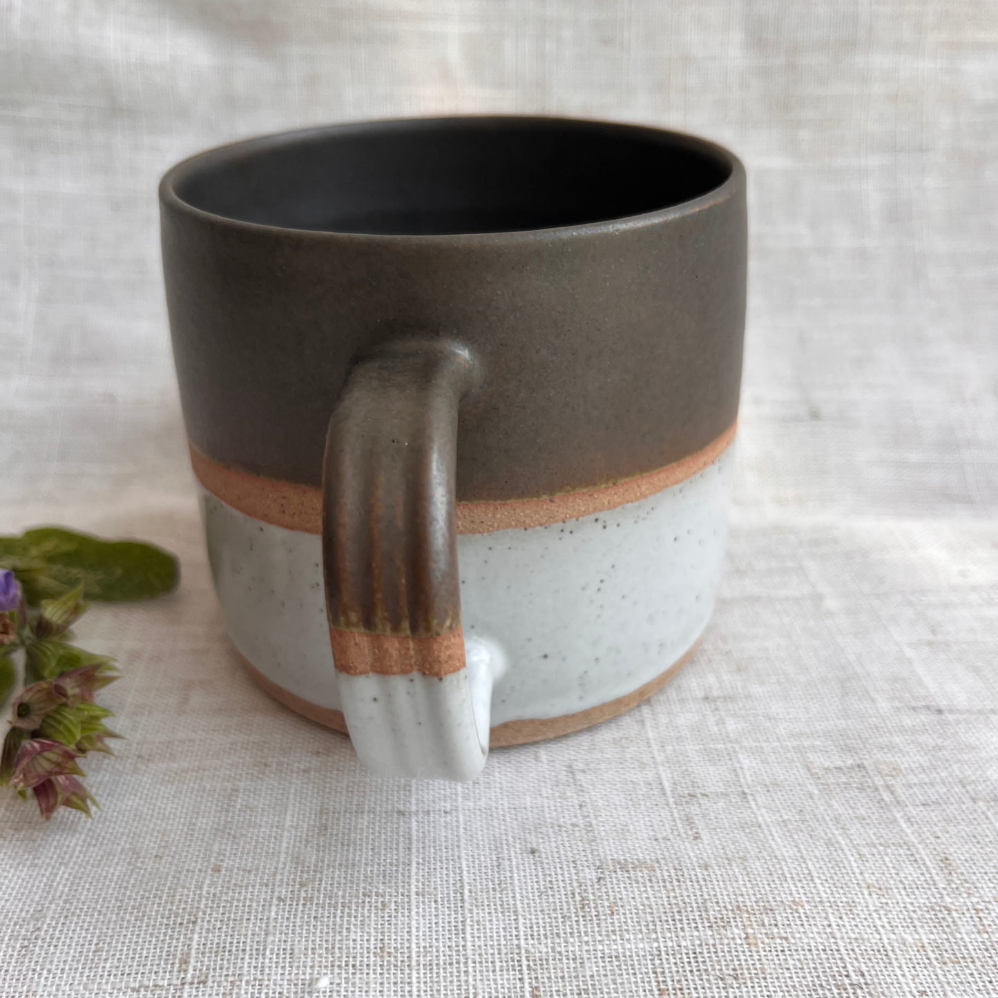 Forest Handmade Ceramic Mug Green & White