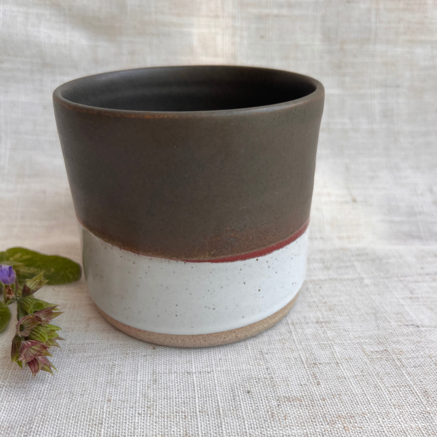 Forest Handmade Ceramic Mug Green & White