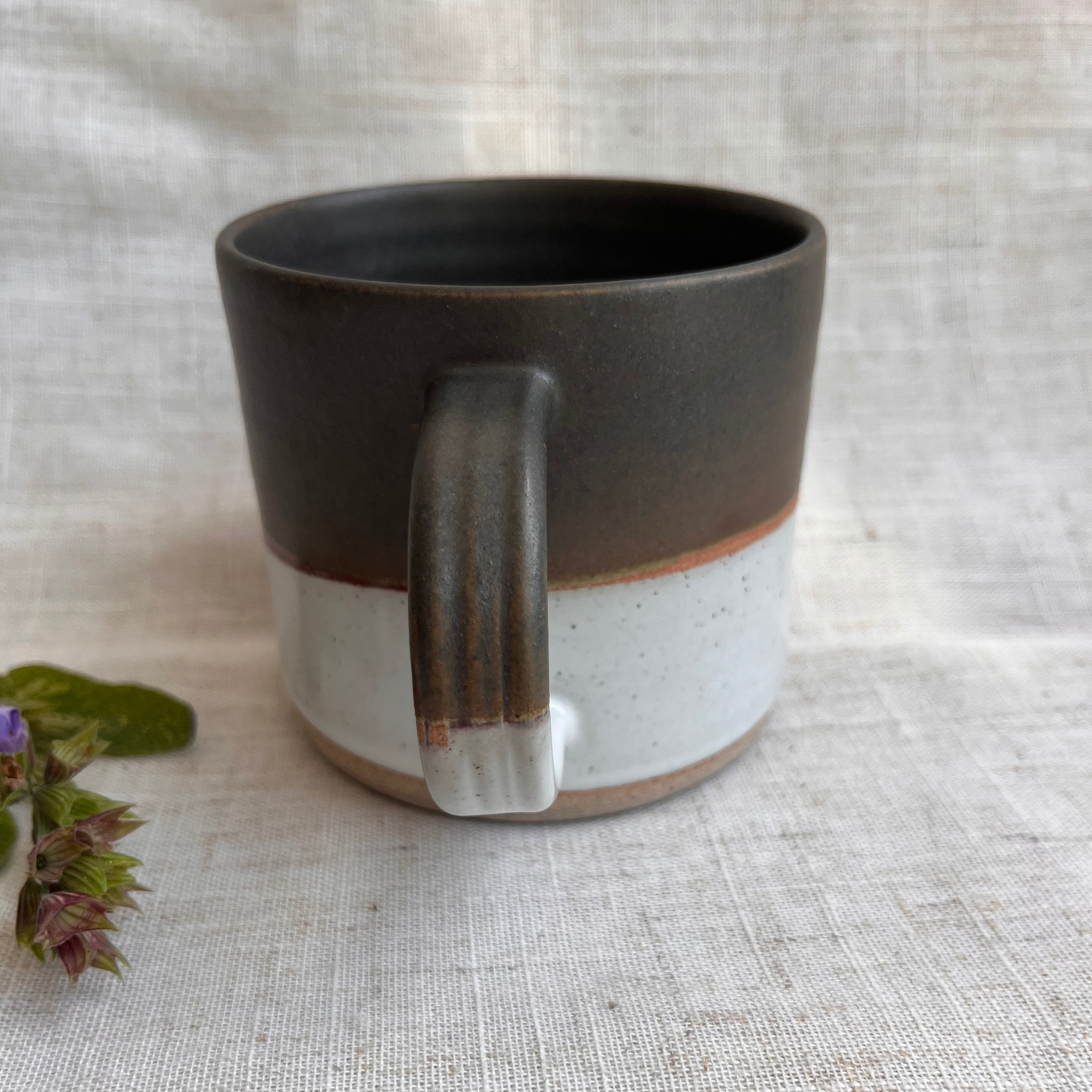 Forest Handmade Ceramic Mug Green & White