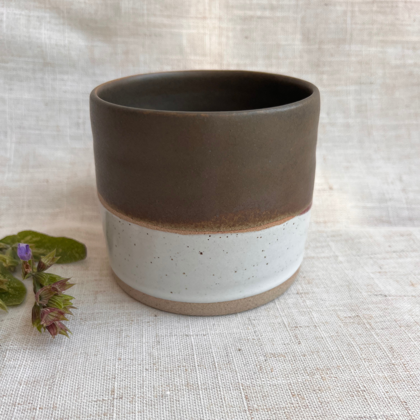 Forest Handmade Ceramic Mug Green & White