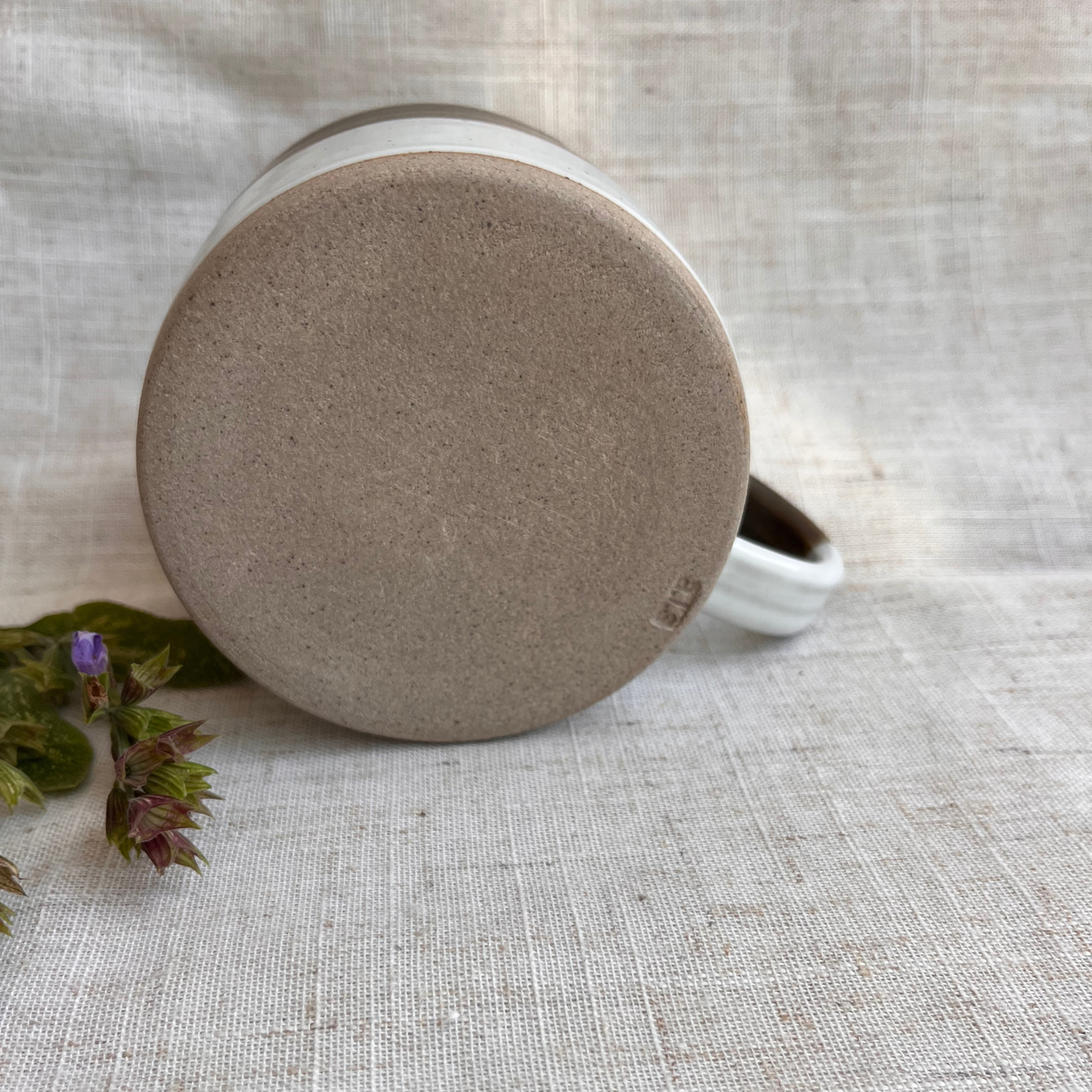 Forest Handmade Ceramic Mug Green & White