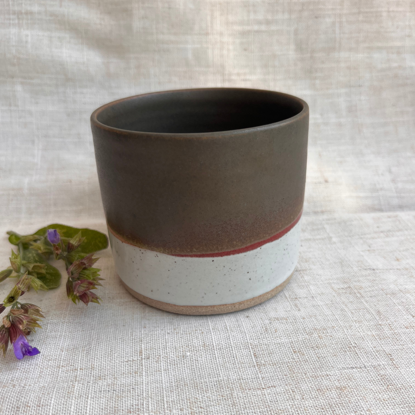 Forest Handmade Ceramic Mug Green & White