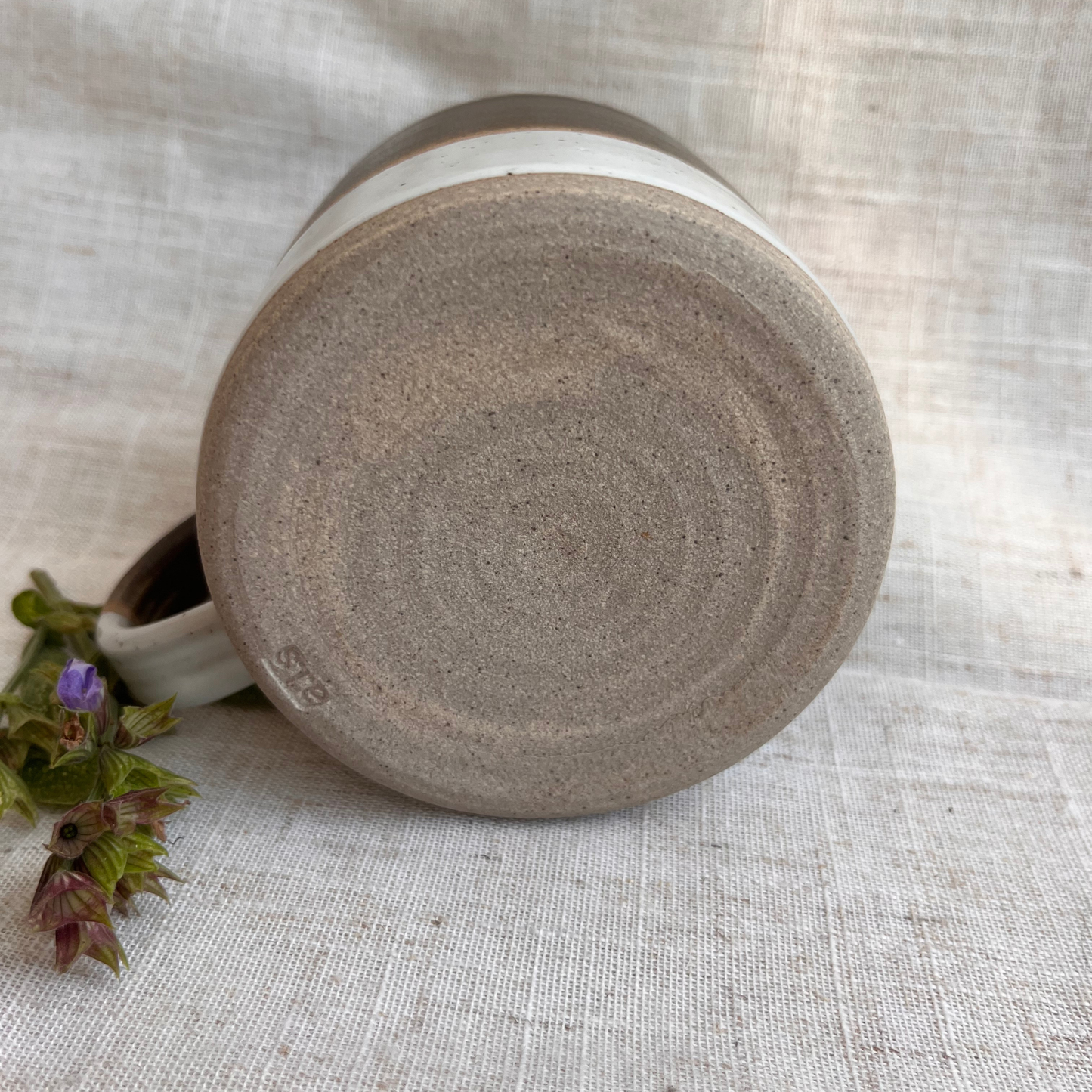 Forest Handmade Ceramic Mug Green & White