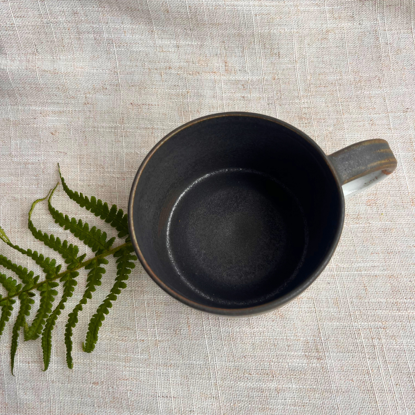 Forest Handmade Ceramic Mug Green & White