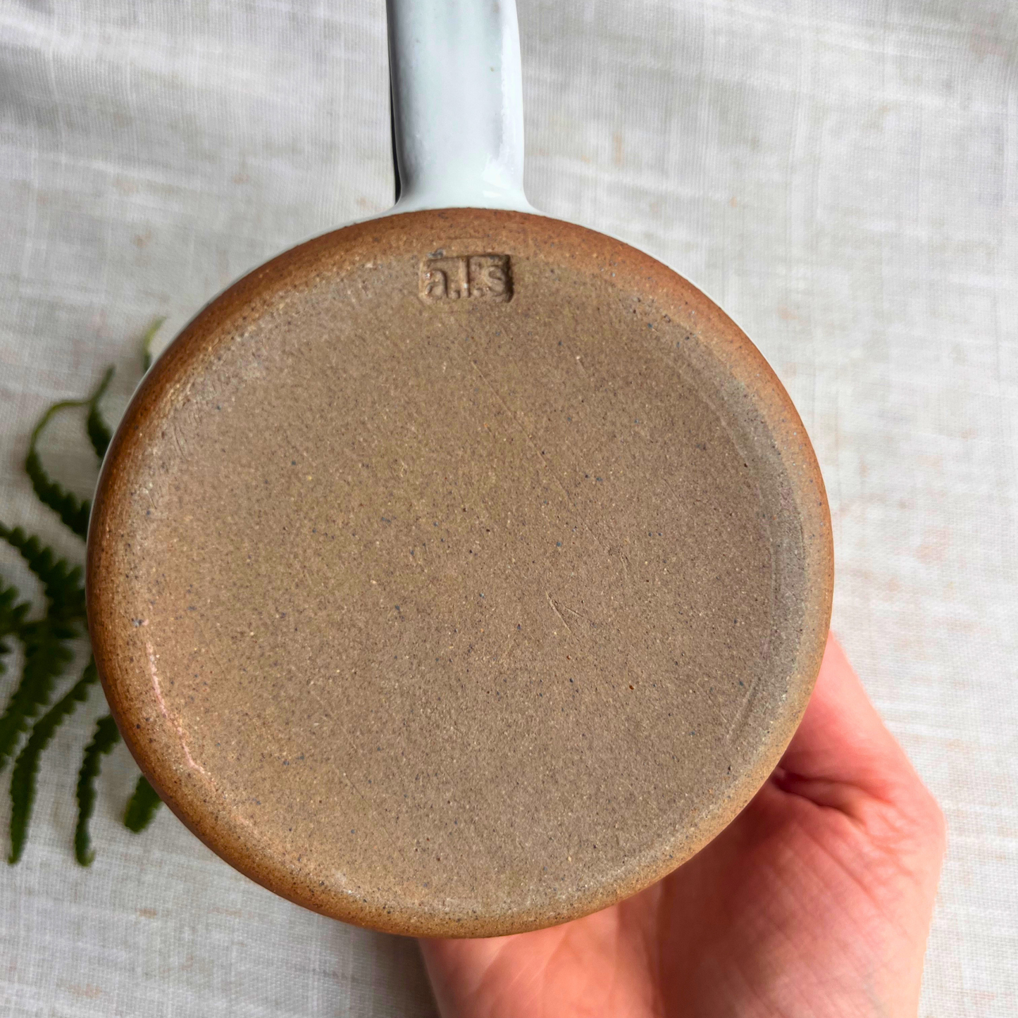 Forest Handmade Ceramic Mug Green & White