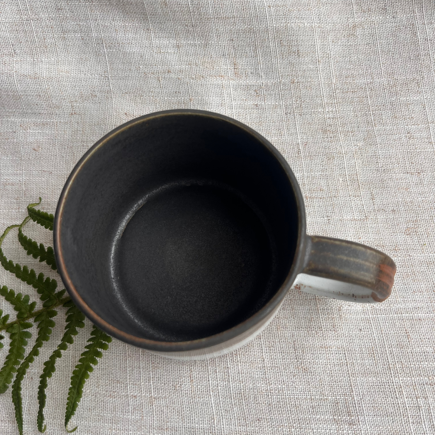 Forest Handmade Ceramic Mug Green & White