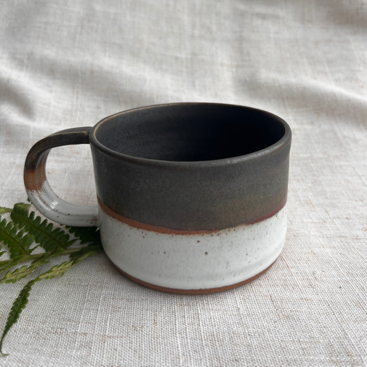 Forest Handmade Ceramic Mug Green & White