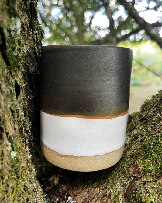 Handmade Forest Beech Ceramic Dimpled Tumbler