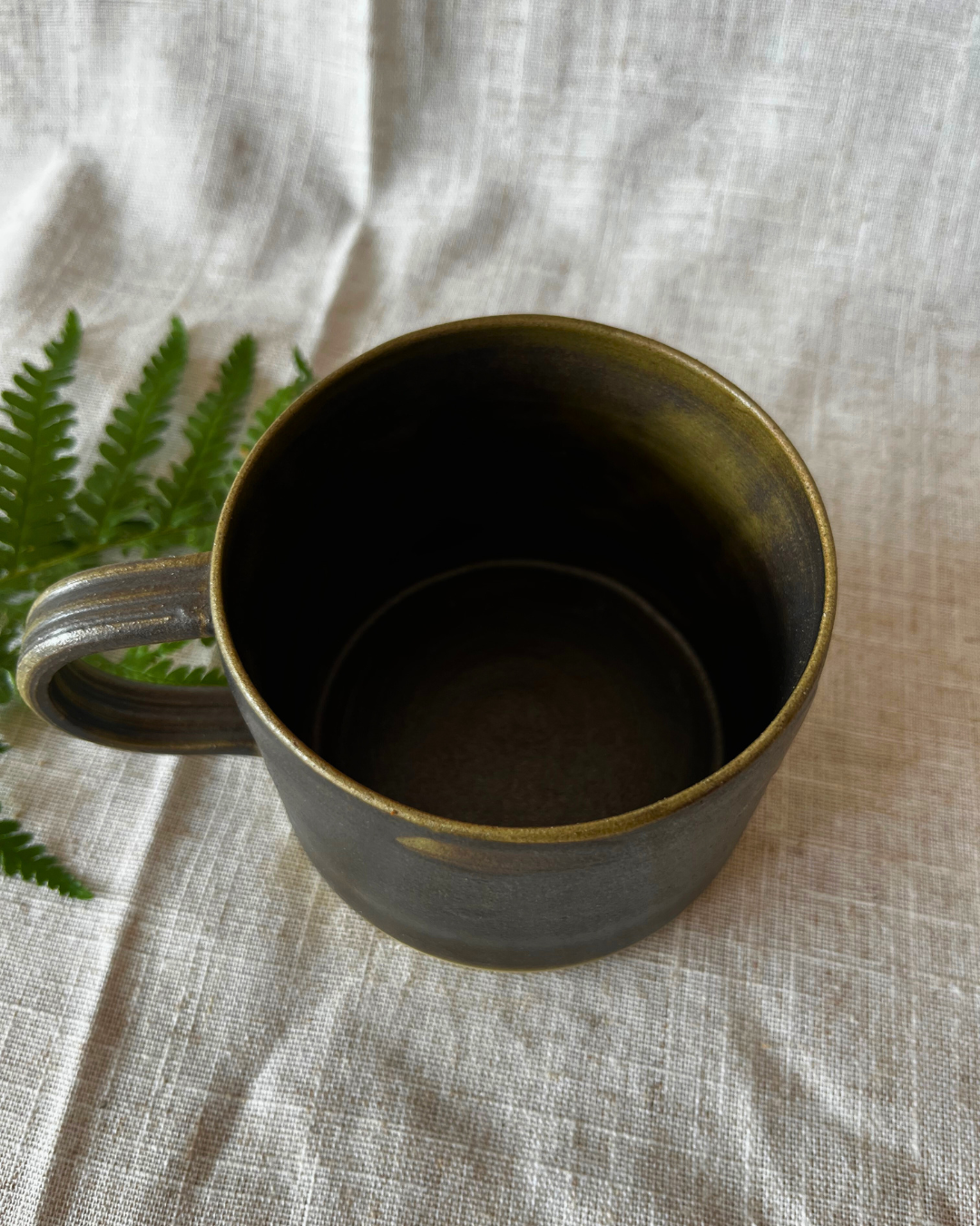 Handmade Forest Brown Ceramic Mug