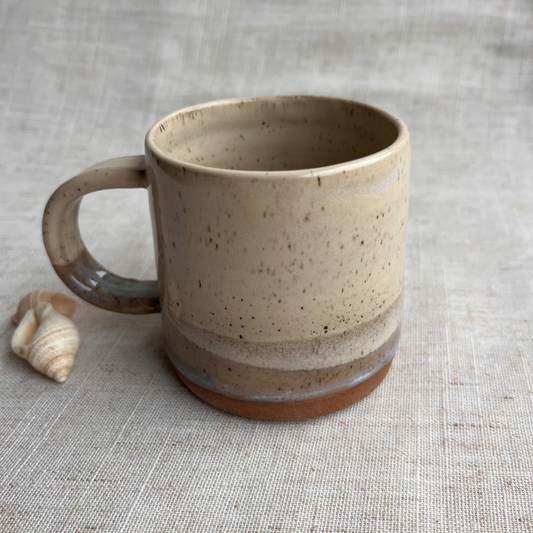 Handmade Small Ceramic Mug, Coastal Seashell Range