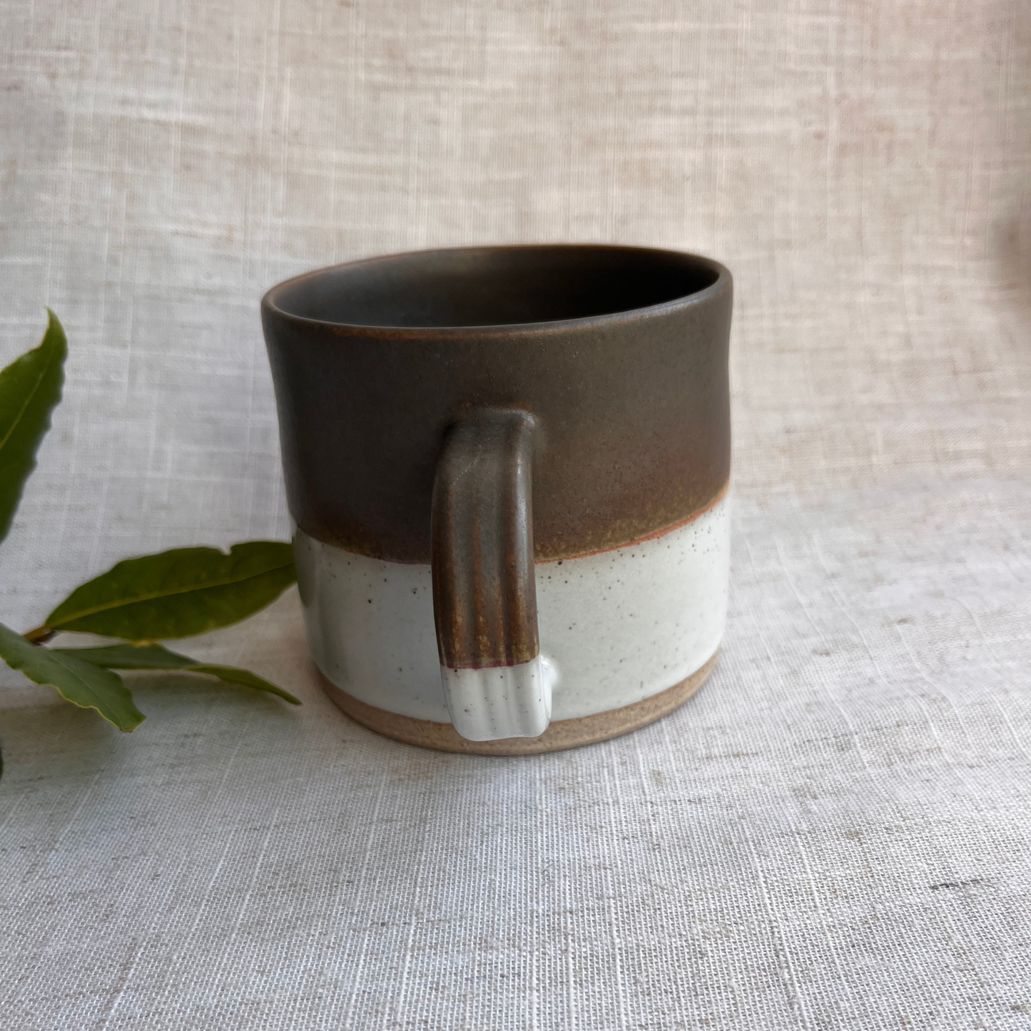 Forest Handmade Ceramic Mug Green & White