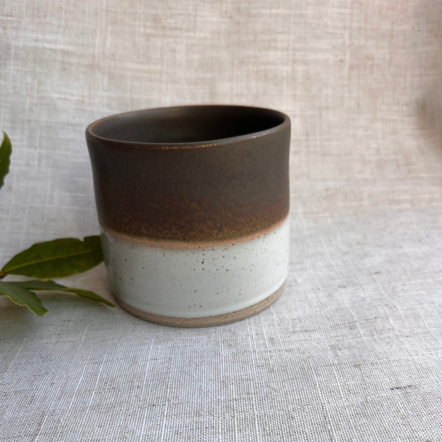 Forest Handmade Ceramic Mug Green & White