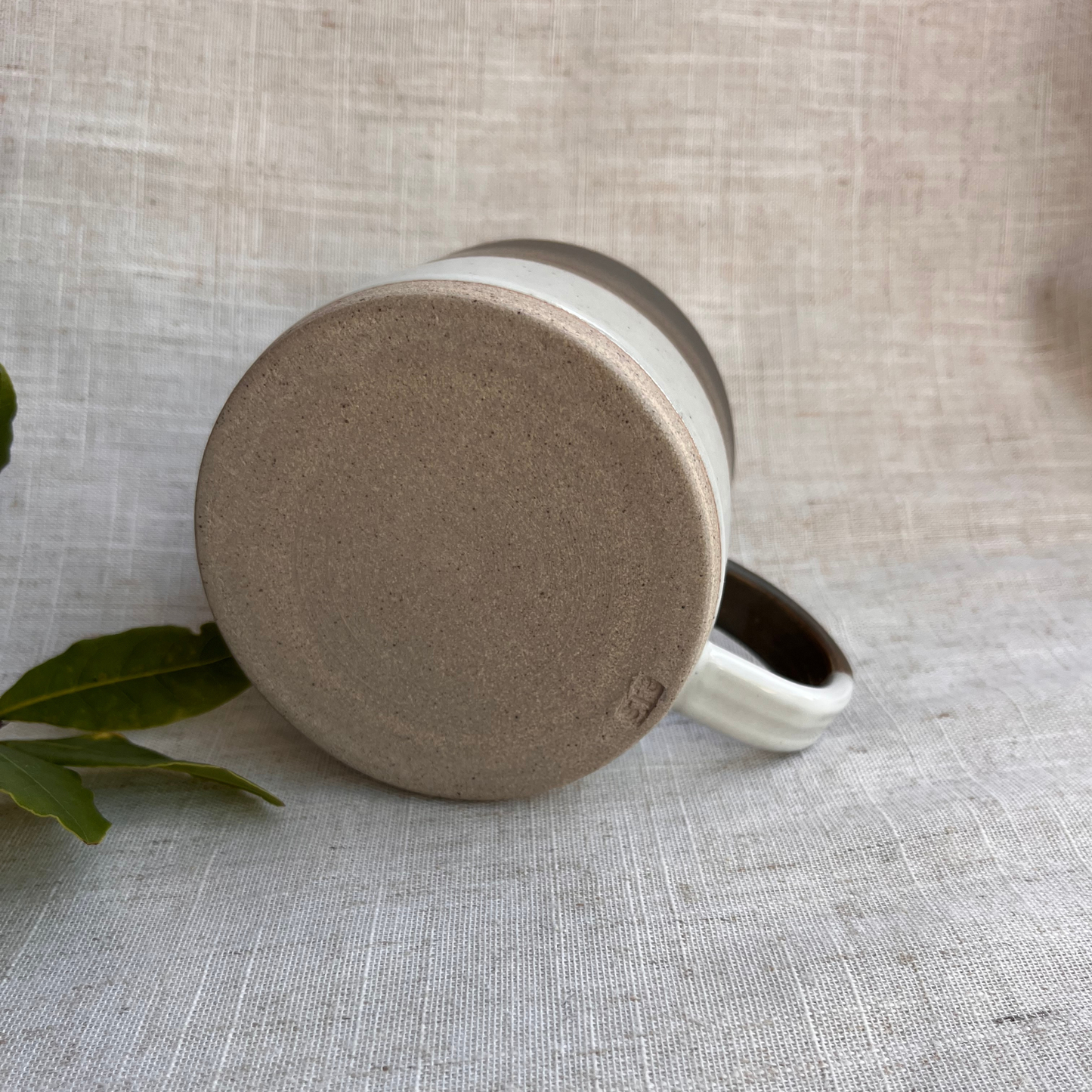 Forest Handmade Ceramic Mug Green & White