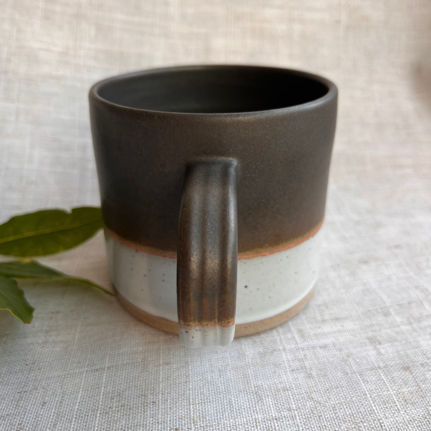 Forest Handmade Ceramic Mug Green & White
