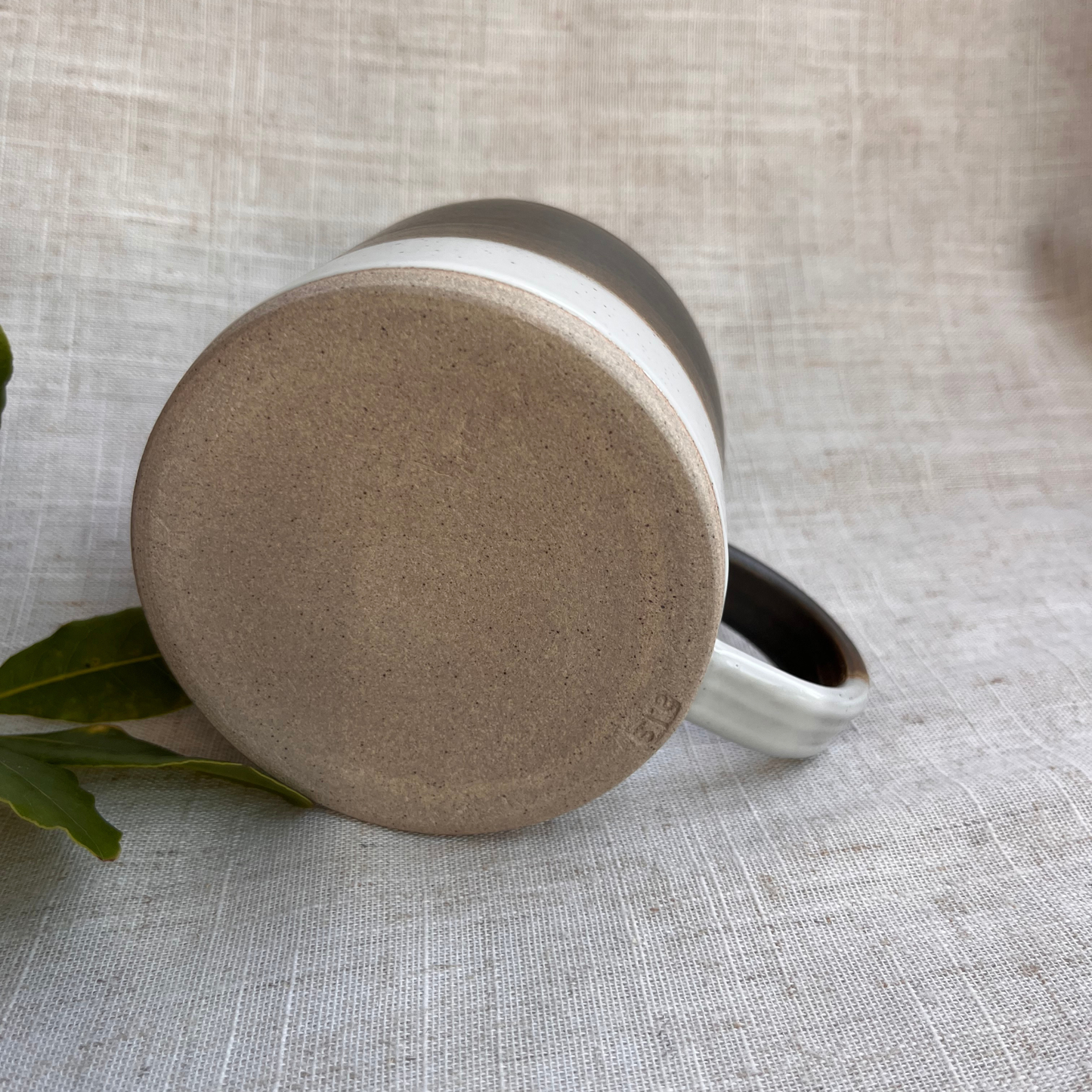 Forest Handmade Ceramic Mug Green & White