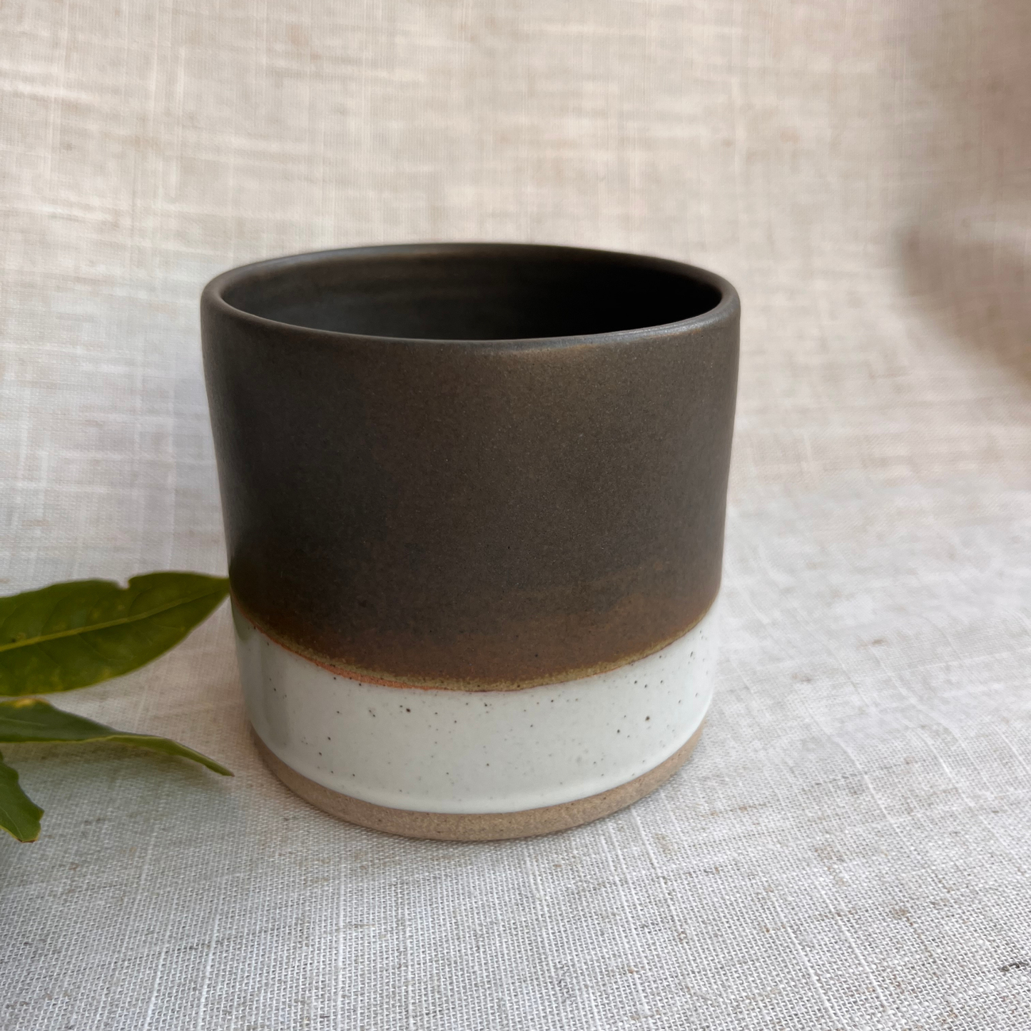 Forest Handmade Ceramic Mug Green & White
